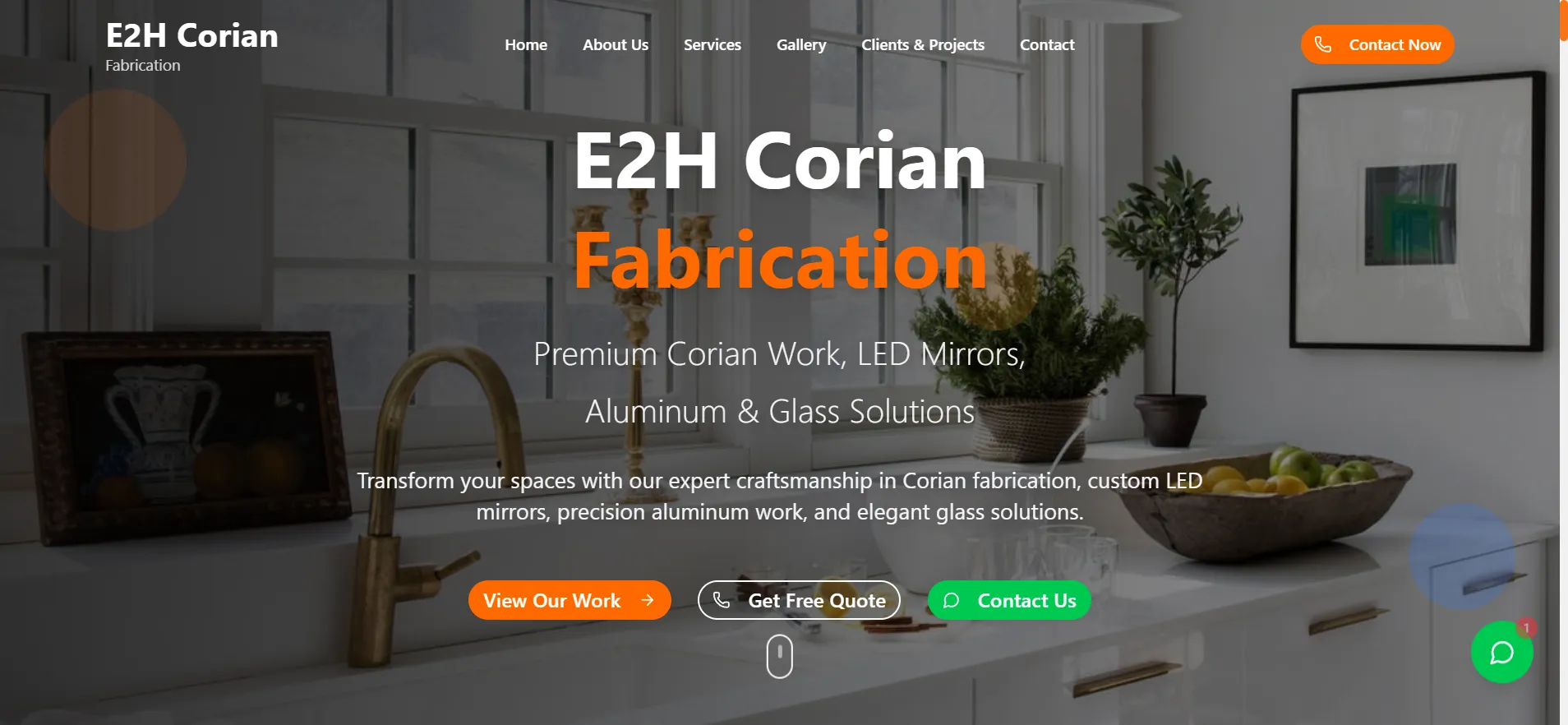E2H Corian Fabrication